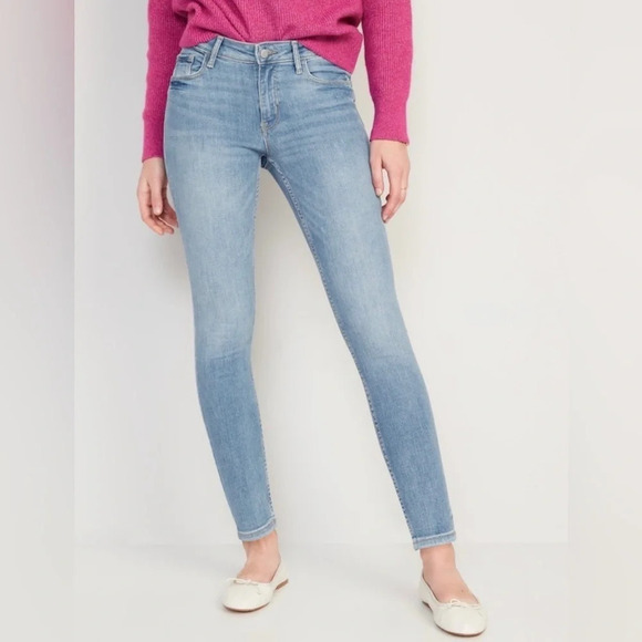 OLD NAVY Mid-Rise Rockstar Super Skinny Jeans in Pacifica - Picture 1 of 9